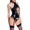 Black Level Guêpière Porte-Jarretelles VINYL BASQUE ROPE Noire